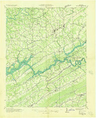 Rutledge Tennessee Historical topographic map, 1:48000 scale, 15 X 15 Minute, Year 1936