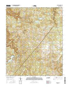 Sampson Tennessee Current topographic map, 1:24000 scale, 7.5 X 7.5 Minute, Year 2016