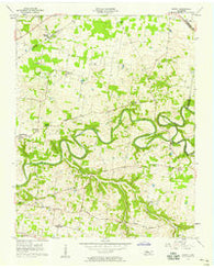 Sango Tennessee Historical topographic map, 1:24000 scale, 7.5 X 7.5 Minute, Year 1957