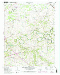 Sango Tennessee Historical topographic map, 1:24000 scale, 7.5 X 7.5 Minute, Year 1957