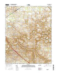 Sango Tennessee Current topographic map, 1:24000 scale, 7.5 X 7.5 Minute, Year 2016