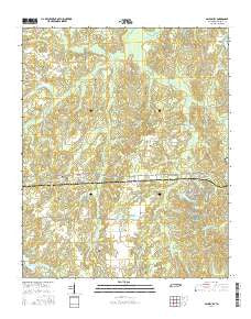 Saulsbury Tennessee Current topographic map, 1:24000 scale, 7.5 X 7.5 Minute, Year 2016