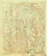 Sewanee Tennessee Historical topographic map, 1:125000 scale, 30 X 30 Minute, Year 1895