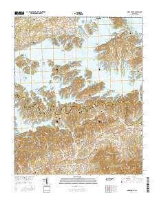 Shady Grove Tennessee Current topographic map, 1:24000 scale, 7.5 X 7.5 Minute, Year 2016