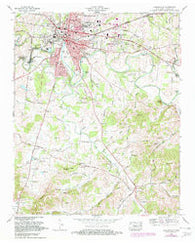 Shelbyville Tennessee Historical topographic map, 1:24000 scale, 7.5 X 7.5 Minute, Year 1966