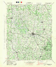 Shelbyville Tennessee Historical topographic map, 1:100000 scale, 30 X 30 Minute, Year 1944
