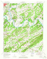 Shooks Gap Tennessee Historical topographic map, 1:24000 scale, 7.5 X 7.5 Minute, Year 1953