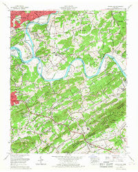 Shooks Gap Tennessee Historical topographic map, 1:24000 scale, 7.5 X 7.5 Minute, Year 1966