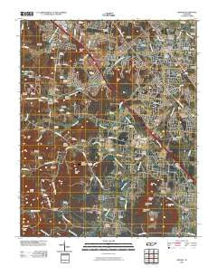 Smyrna Tennessee Historical topographic map, 1:24000 scale, 7.5 X 7.5 Minute, Year 2010