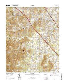 Smyrna Tennessee Current topographic map, 1:24000 scale, 7.5 X 7.5 Minute, Year 2016