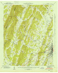 South Cleveland Tennessee Historical topographic map, 1:24000 scale, 7.5 X 7.5 Minute, Year 1943