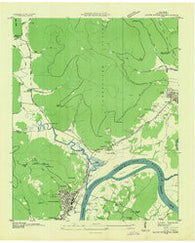 South Pittsburg Tennessee Historical topographic map, 1:24000 scale, 7.5 X 7.5 Minute, Year 1936