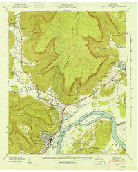South Pittsburg Tennessee Historical topographic map, 1:24000 scale, 7.5 X 7.5 Minute, Year 1943