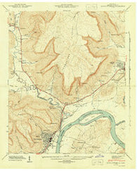 South Pittsburg Tennessee Historical topographic map, 1:24000 scale, 7.5 X 7.5 Minute, Year 1943
