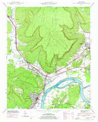 South Pittsburg Tennessee Historical topographic map, 1:24000 scale, 7.5 X 7.5 Minute, Year 1942