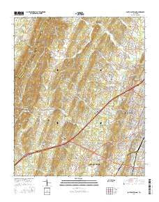 South Cleveland Tennessee Current topographic map, 1:24000 scale, 7.5 X 7.5 Minute, Year 2016