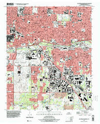 Southeast Memphis Tennessee Historical topographic map, 1:24000 scale, 7.5 X 7.5 Minute, Year 1997