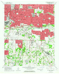 Southeast Memphis Tennessee Historical topographic map, 1:24000 scale, 7.5 X 7.5 Minute, Year 1965