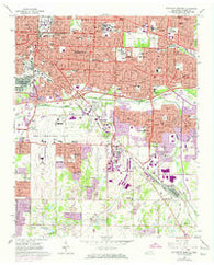 Southeast Memphis Tennessee Historical topographic map, 1:24000 scale, 7.5 X 7.5 Minute, Year 1965