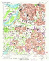 Southwest Memphis Tennessee Historical topographic map, 1:24000 scale, 7.5 X 7.5 Minute, Year 1965