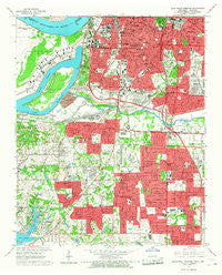 Southwest Memphis Tennessee Historical topographic map, 1:24000 scale, 7.5 X 7.5 Minute, Year 1965