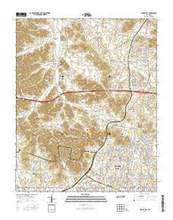 Spring Hill Tennessee Current topographic map, 1:24000 scale, 7.5 X 7.5 Minute, Year 2016