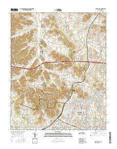 Spring Hill Tennessee Current topographic map, 1:24000 scale, 7.5 X 7.5 Minute, Year 2016