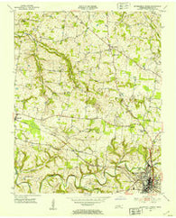 Springfield North Tennessee Historical topographic map, 1:24000 scale, 7.5 X 7.5 Minute, Year 1952