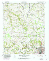 Springfield North Tennessee Historical topographic map, 1:24000 scale, 7.5 X 7.5 Minute, Year 1952