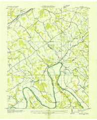 Springvale Tennessee Historical topographic map, 1:24000 scale, 7.5 X 7.5 Minute, Year 1935
