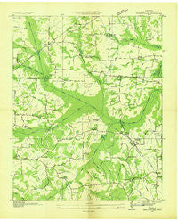 Springville Tennessee Historical topographic map, 1:24000 scale, 7.5 X 7.5 Minute, Year 1936