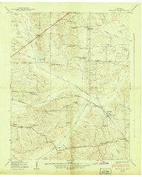 Springville Tennessee Historical topographic map, 1:24000 scale, 7.5 X 7.5 Minute, Year 1938