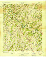 Spurgeon Tennessee Historical topographic map, 1:24000 scale, 7.5 X 7.5 Minute, Year 1940