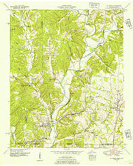 St. Joseph Tennessee Historical topographic map, 1:24000 scale, 7.5 X 7.5 Minute, Year 1950
