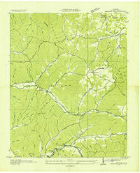 Standing Rock Tennessee Historical topographic map, 1:24000 scale, 7.5 X 7.5 Minute, Year 1936