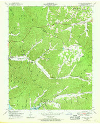 Standing Rock Tennessee Historical topographic map, 1:24000 scale, 7.5 X 7.5 Minute, Year 1950