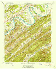 Stony Point Tennessee Historical topographic map, 1:24000 scale, 7.5 X 7.5 Minute, Year 1939