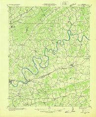 Straw Plains Tennessee Historical topographic map, 1:48000 scale, 15 X 15 Minute, Year 1935