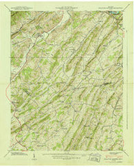 Sullivan Gardens Tennessee Historical topographic map, 1:24000 scale, 7.5 X 7.5 Minute, Year 1939