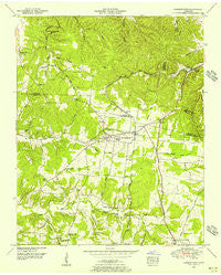 Summertown Tennessee Historical topographic map, 1:24000 scale, 7.5 X 7.5 Minute, Year 1951