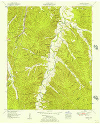 Sunrise Tennessee Historical topographic map, 1:24000 scale, 7.5 X 7.5 Minute, Year 1952