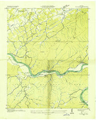 Tallassee Tennessee Historical topographic map, 1:24000 scale, 7.5 X 7.5 Minute, Year 1935