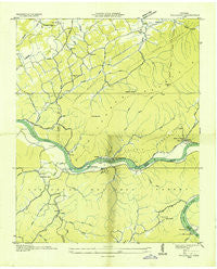Tallassee Tennessee Historical topographic map, 1:24000 scale, 7.5 X 7.5 Minute, Year 1935