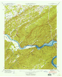 Tallassee Tennessee Historical topographic map, 1:24000 scale, 7.5 X 7.5 Minute, Year 1941