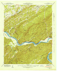 Tallassee Tennessee Historical topographic map, 1:24000 scale, 7.5 X 7.5 Minute, Year 1942