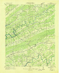 Tate Springs Tennessee Historical topographic map, 1:48000 scale, 15 X 15 Minute, Year 1935