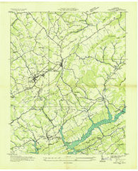 Tazewell Tennessee Historical topographic map, 1:24000 scale, 7.5 X 7.5 Minute, Year 1936