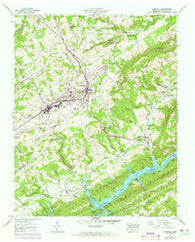 Tazewell Tennessee Historical topographic map, 1:24000 scale, 7.5 X 7.5 Minute, Year 1943