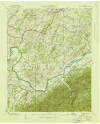 Telford Tennessee Historical topographic map, 1:24000 scale, 7.5 X 7.5 Minute, Year 1939