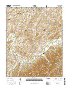 Telford Tennessee Current topographic map, 1:24000 scale, 7.5 X 7.5 Minute, Year 2016